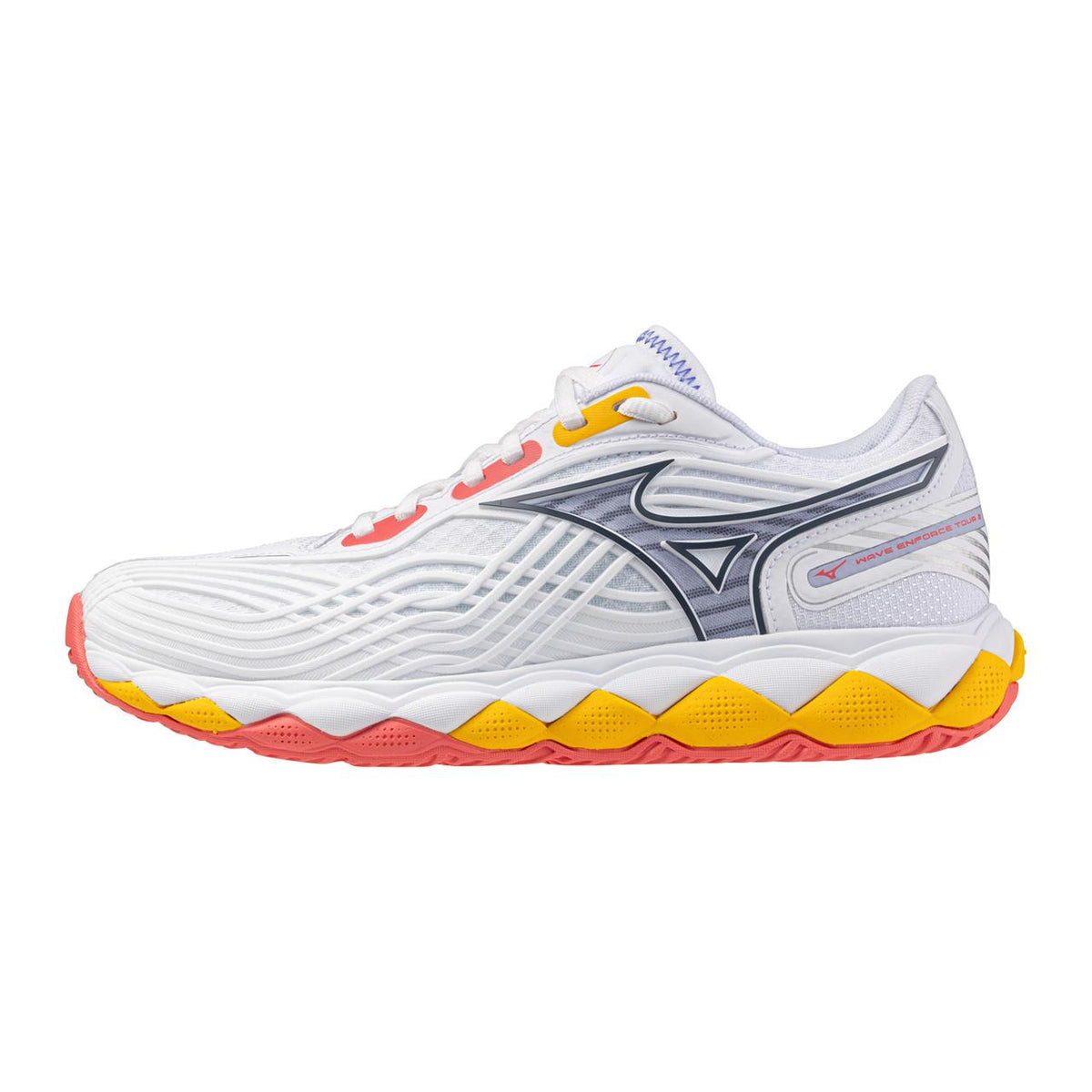 Mizuno Wave Enforce Tour 2 AC Women's Tennis Shoe in White-Icelandic Blu - product image