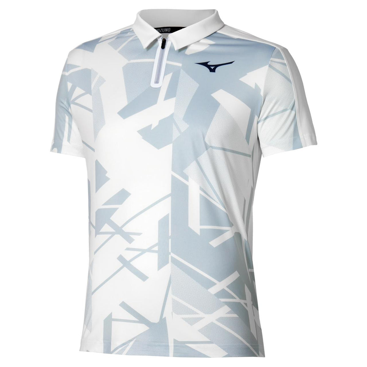 Mizuno Men's Shadow Tennis Polo in White-Grey - product image