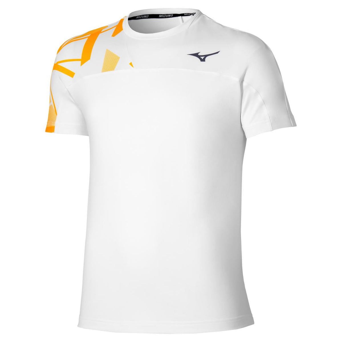 Mizuno Men's Shadow Tennis Tee in White-Citrus - product image