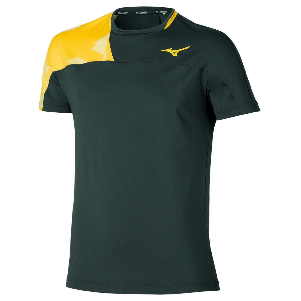 Mizuno Men's Shadow Tennis Tee in Black-Vibrant Yellow - product image