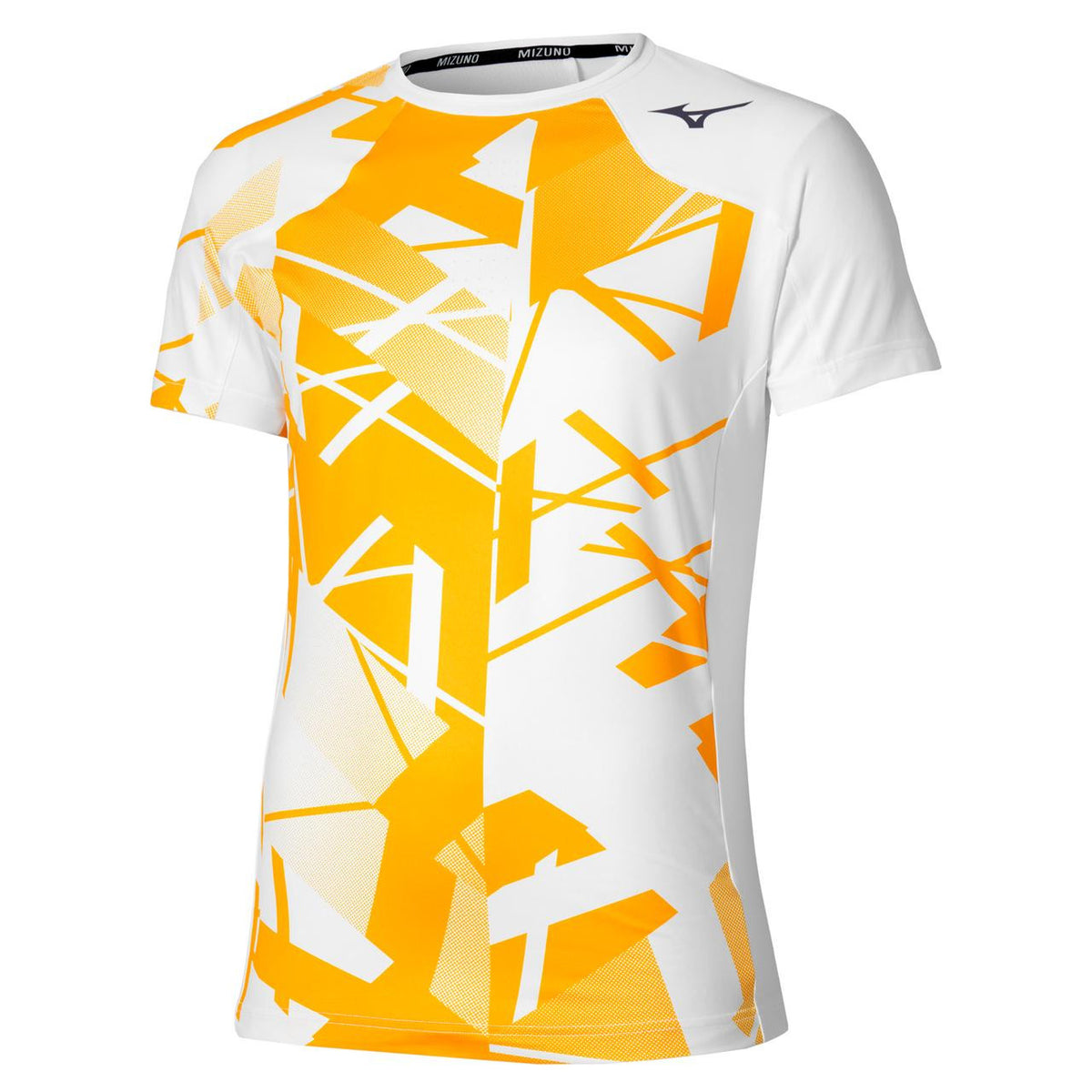 Mizuno Men's Shadow Graphic Tennis Tee in White-Citrus - product image