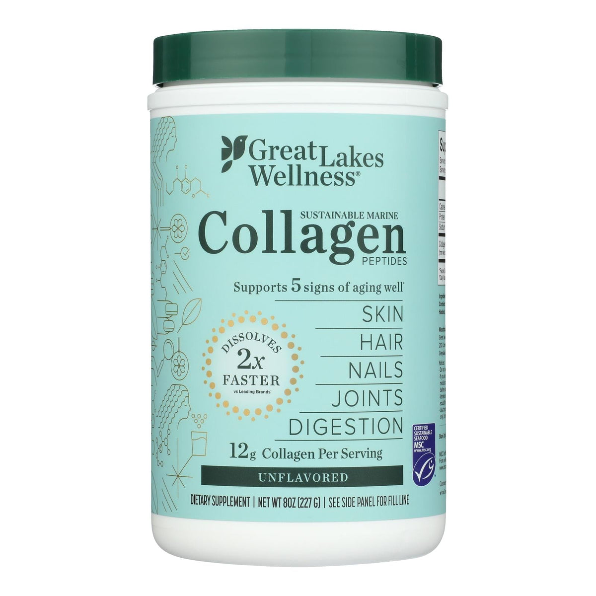 Great Lakes Wellness Unflavored Collagen Peptides, 8 oz