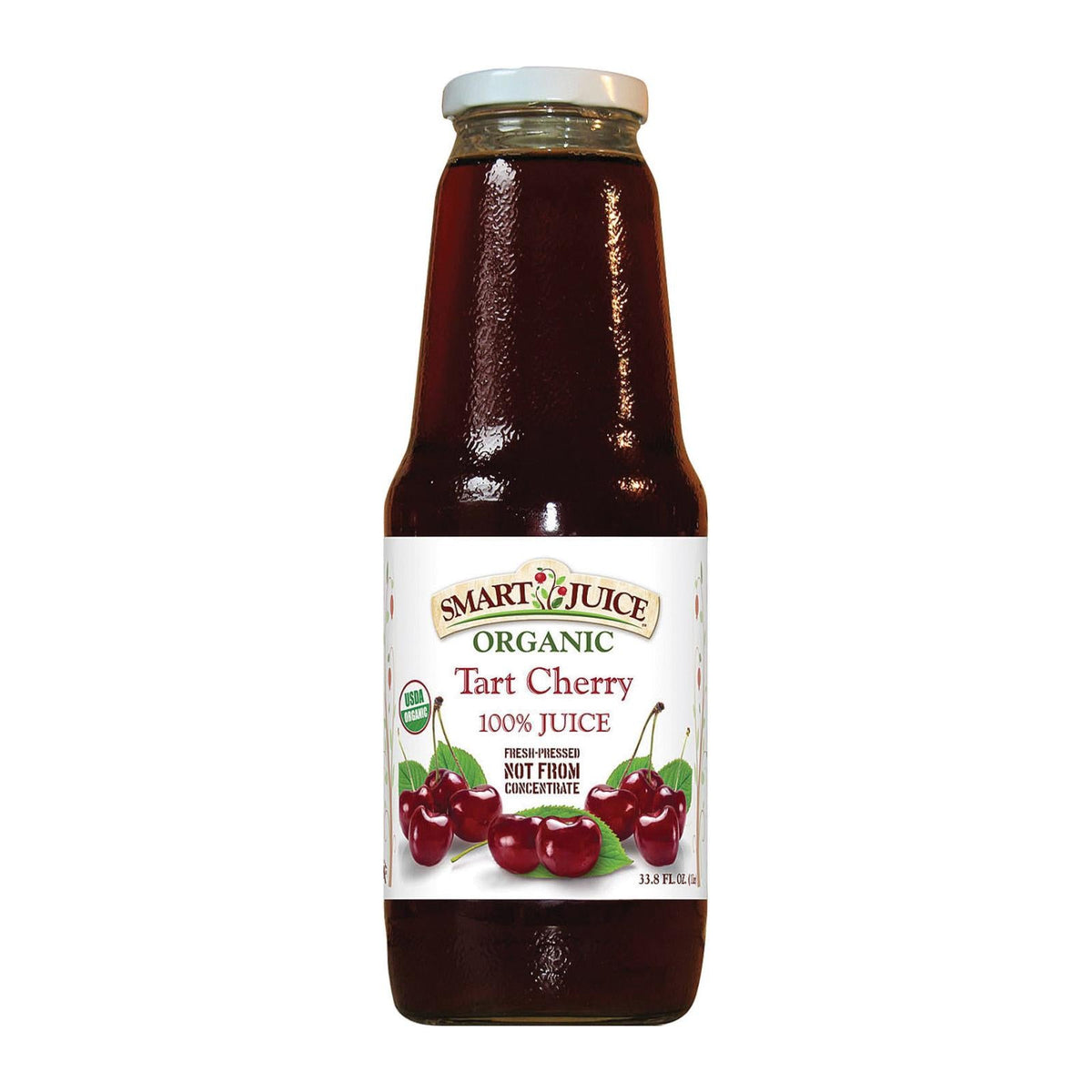 Smart Juice Organic Tart Cherry Juice, 33.8 fl oz (Case of 6)