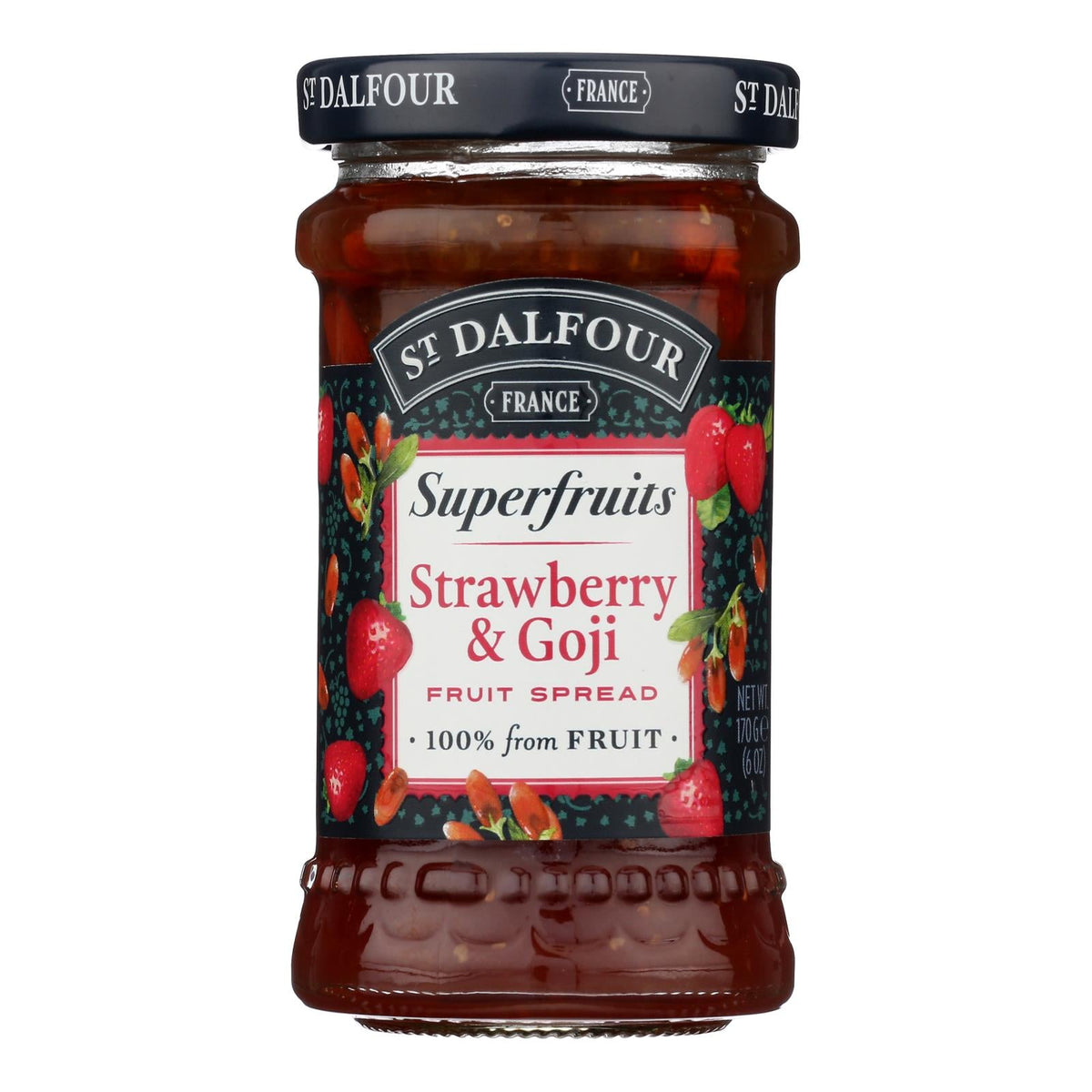 St. Dalfour Strawberry Goji Fruit Spread, 6 oz (Case of 6)