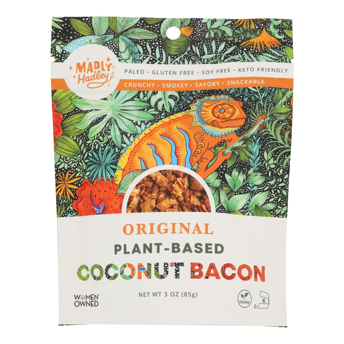 Madly Hadley Organic Original Coconut Bacon, 3 oz (Case of 6)