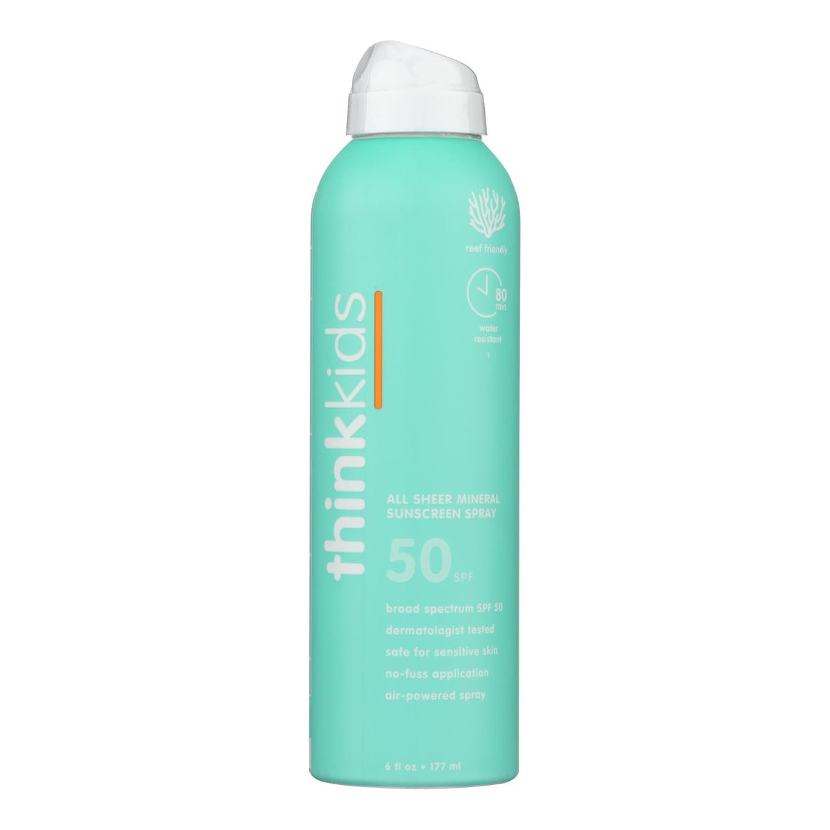 Thinksport Kids Mineral Sunscreen Spray SPF 50, 6 fl oz