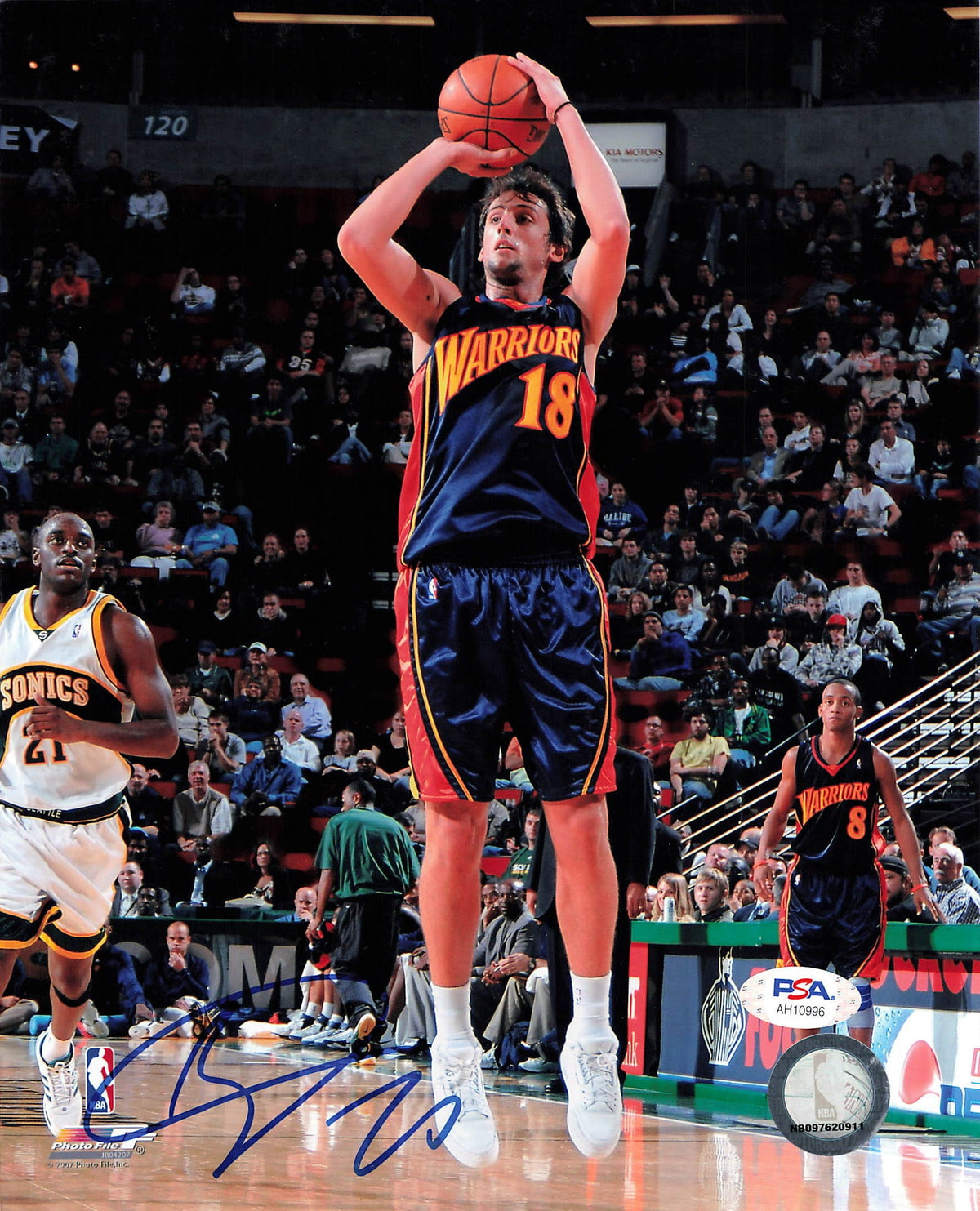 Marco Belinelli signed 8x10 photo PSA/DNA Warriors Autographed
