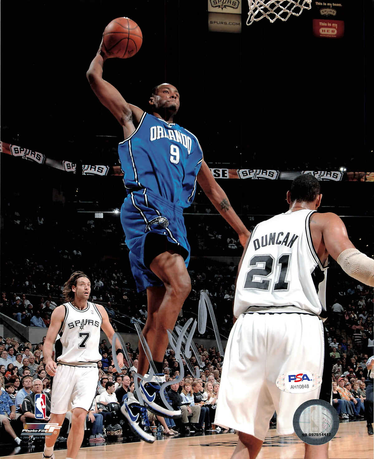 Rashard Lewis signed 8x10 photo PSA/DNA Orlando Magic Autographed