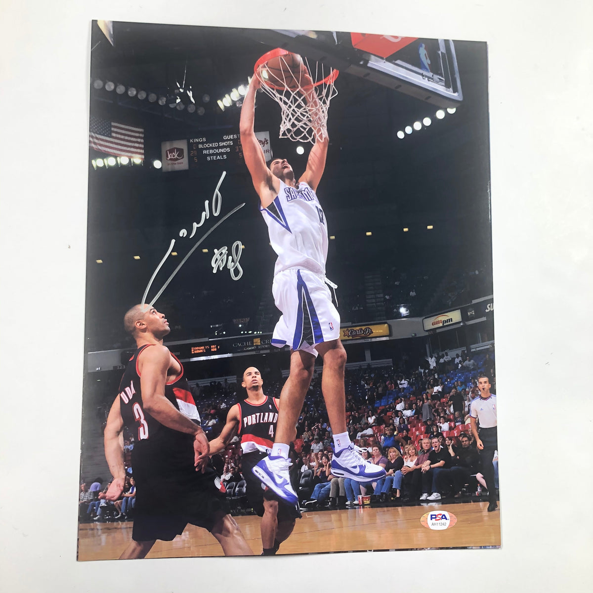 Omri Casspi signed 11x14 photo PSA/DNA Sacramento Kings Autographed