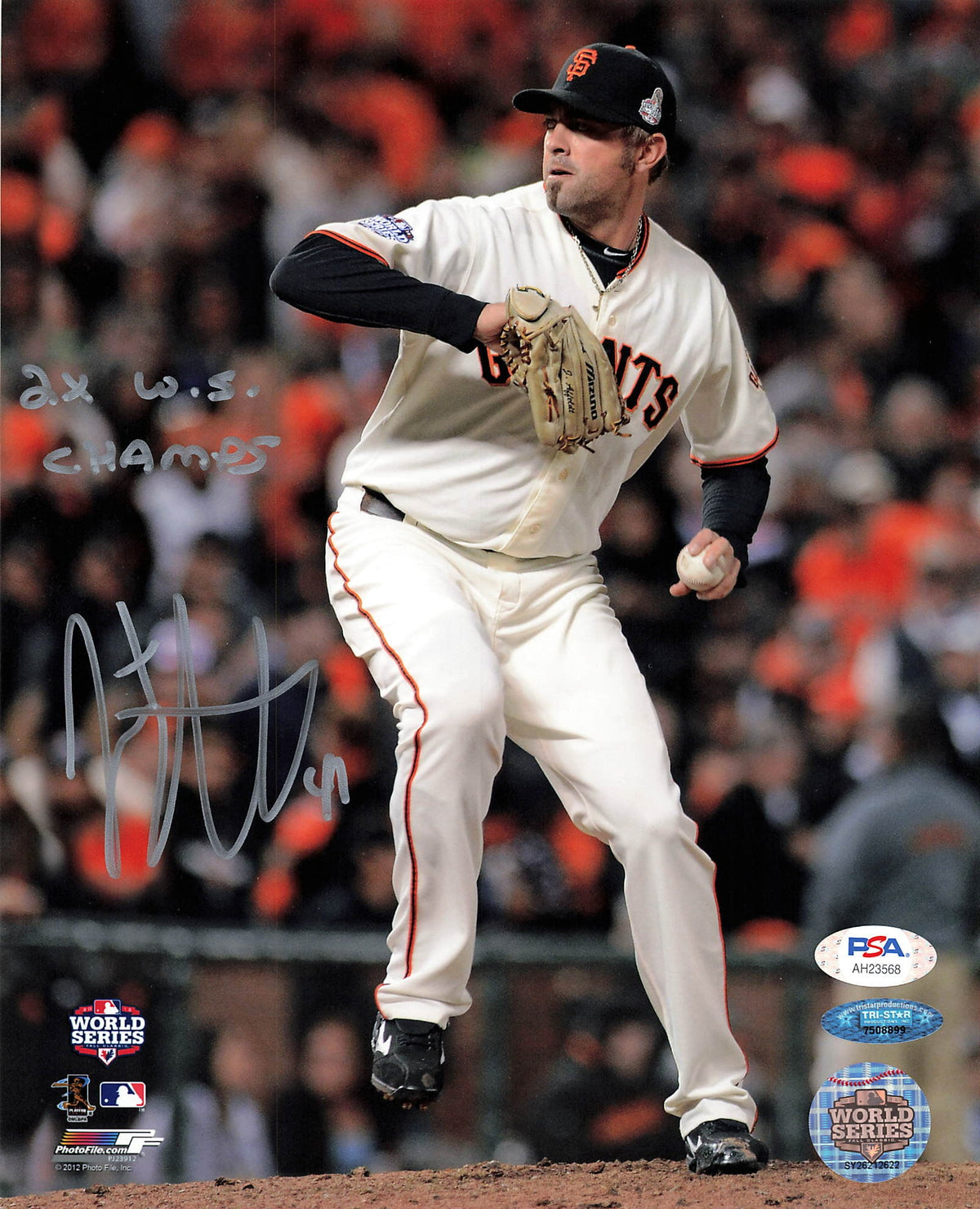 Jeremy Affeldt signed 8x10 photo PSA/DNA San Francisco Giants Autographed