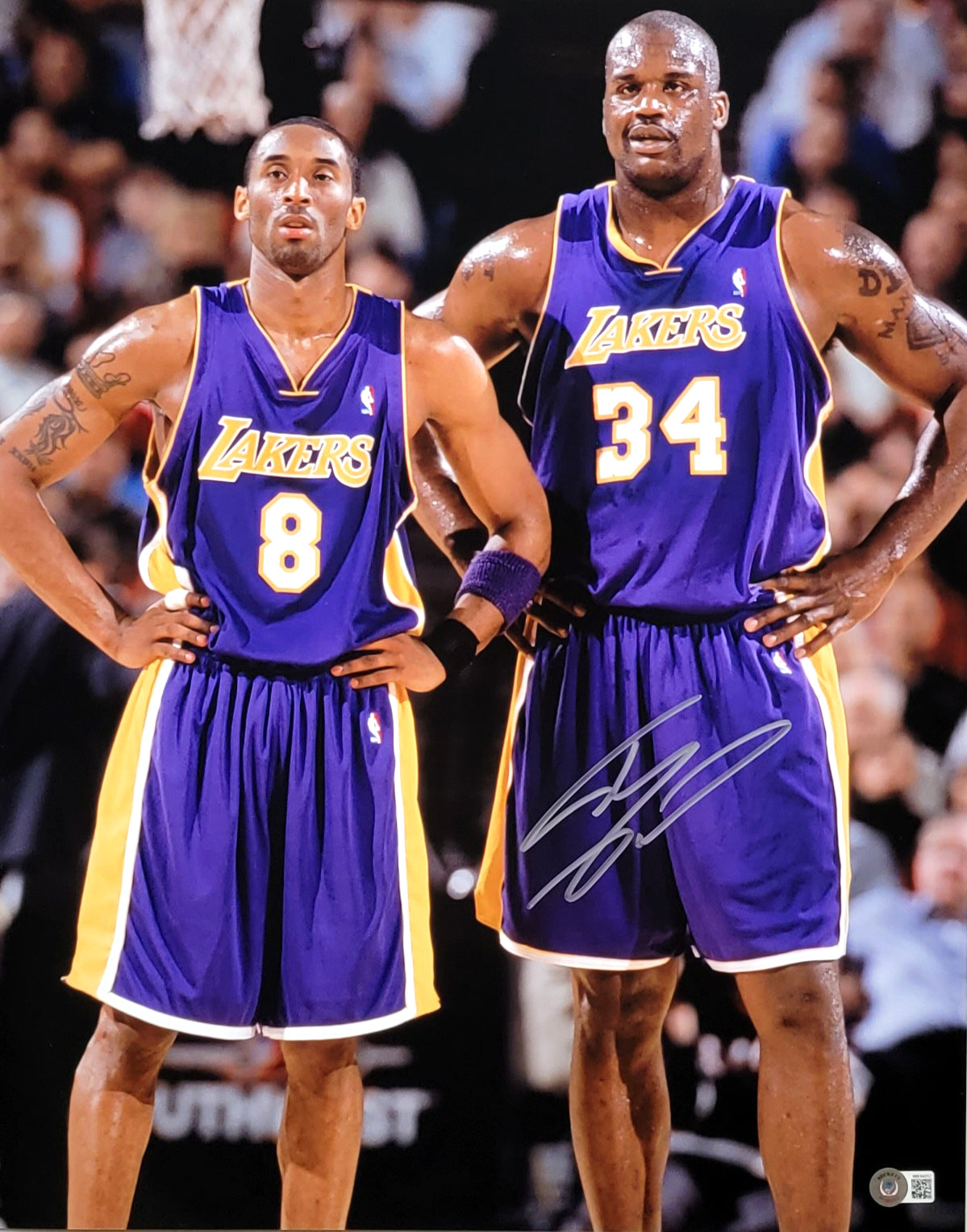 Shaquille O'Neal Autographed Los Angeles Lakers 8x10 Photo Beckett Witnessed #6