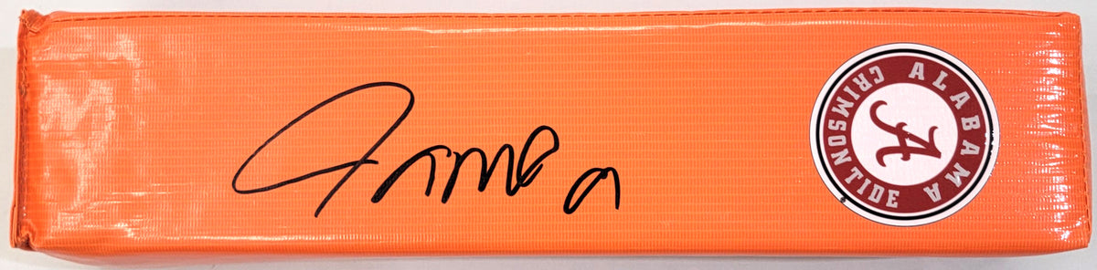 Jameson Williams Autographed Alabama Crimson Tide End Zone Touchdown Pylon Beckett Witnessed