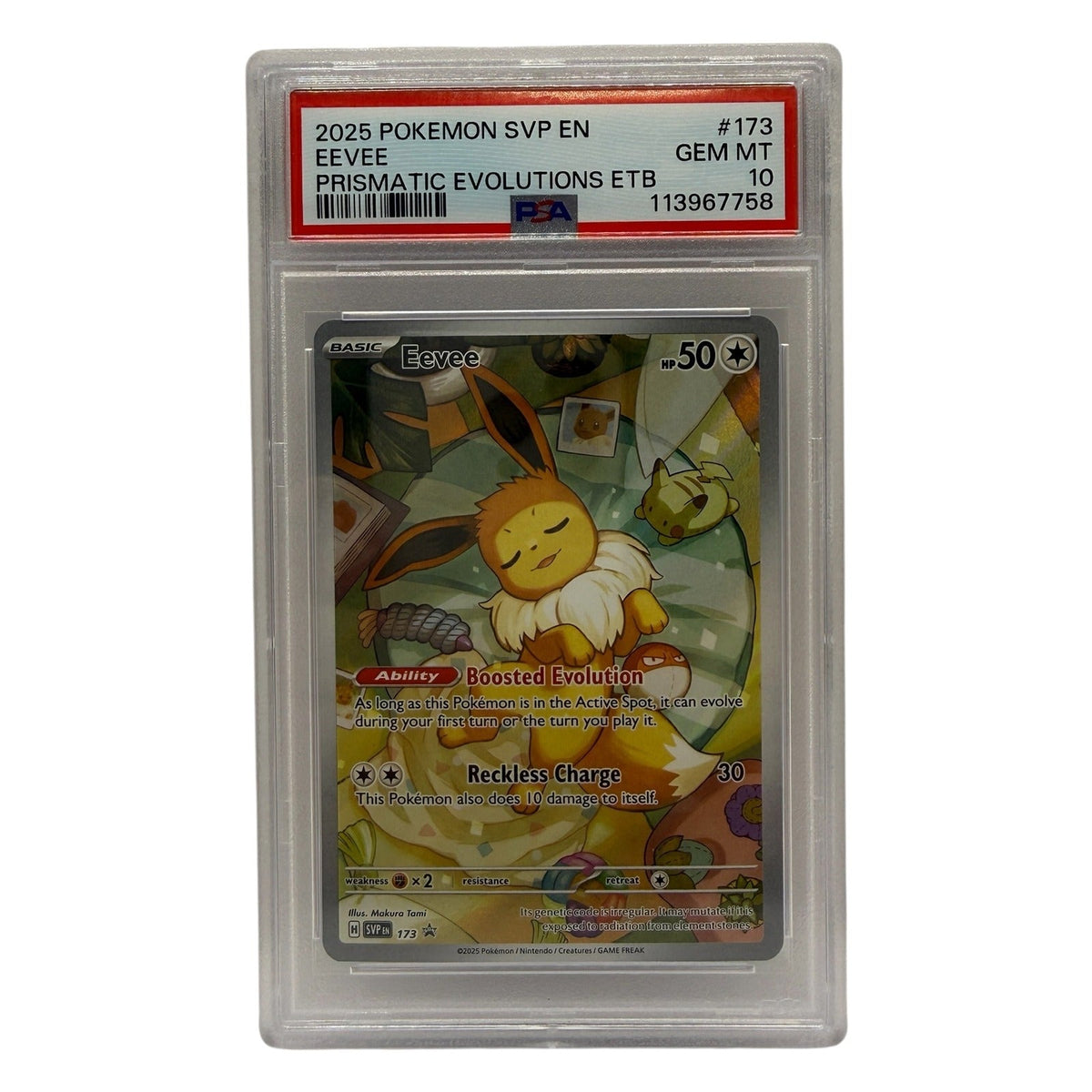 2025 Pokémon SV Prismatic Evolutions ETB Eevee Promo #173 PSA 10 GEM MINT