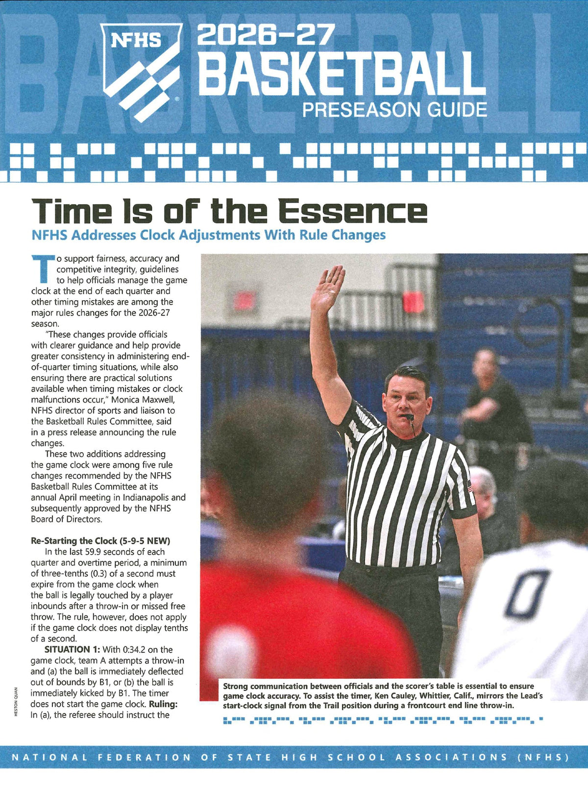 2026-27 NFHS Basketball Preseason Guide - front cover