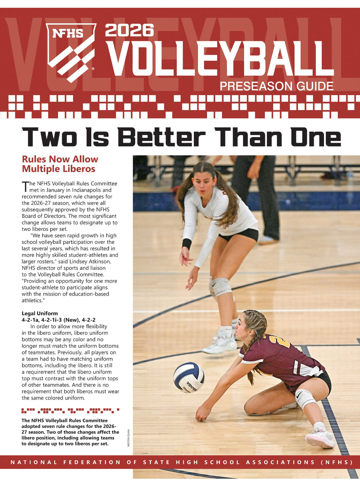 NFHS 2026-27 Volleyball Preseason Guide cover
