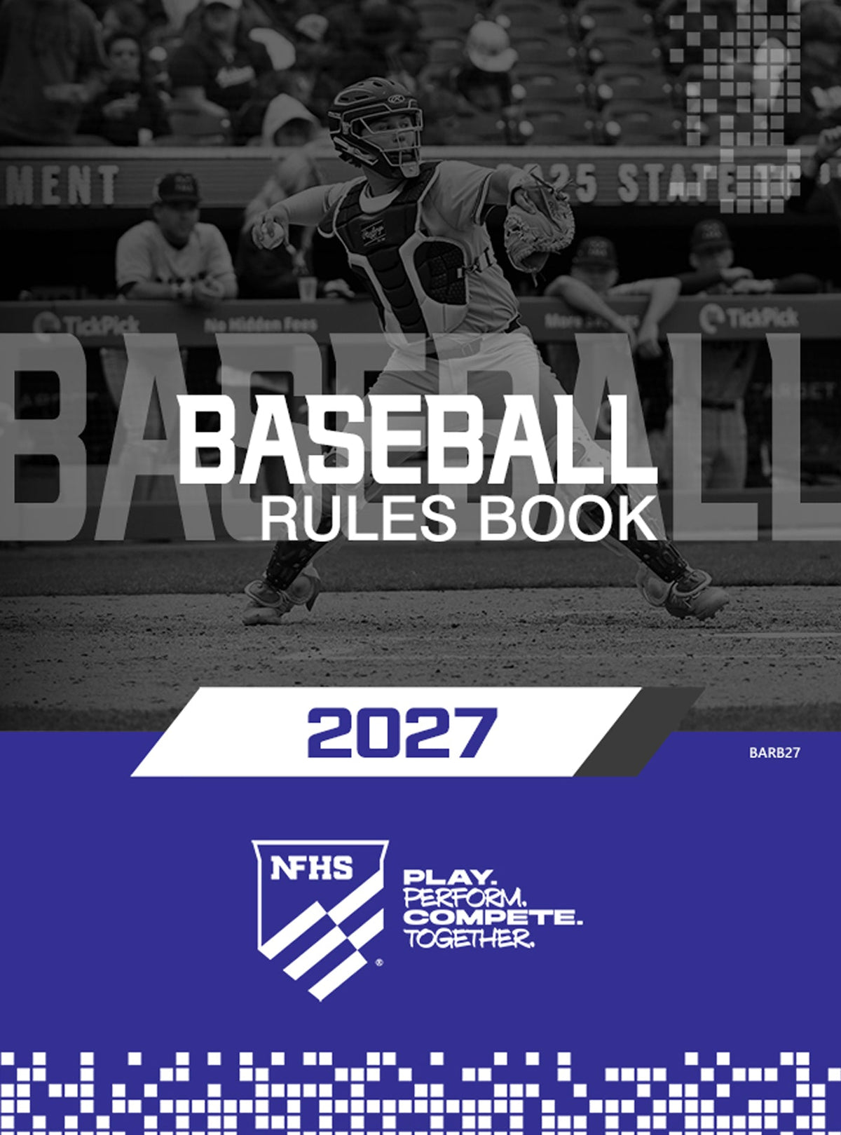 2027 NFHS Baseball Rules Book - front cover