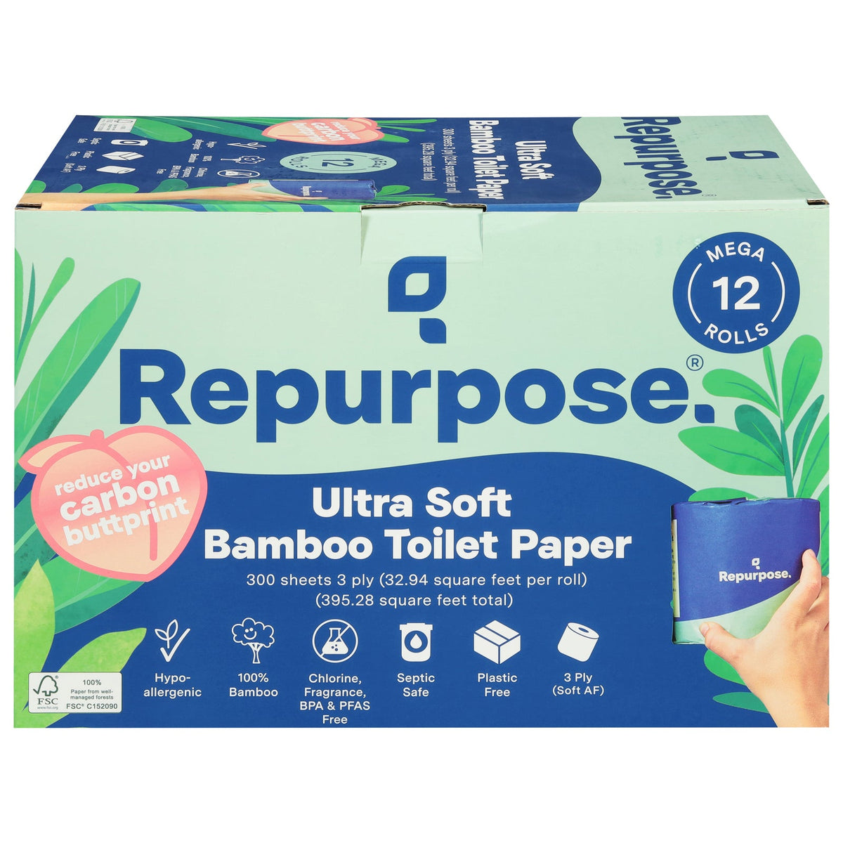 Repurpose Ultra Soft Bamboo Toilet Paper, 12 ct (Case of 4)