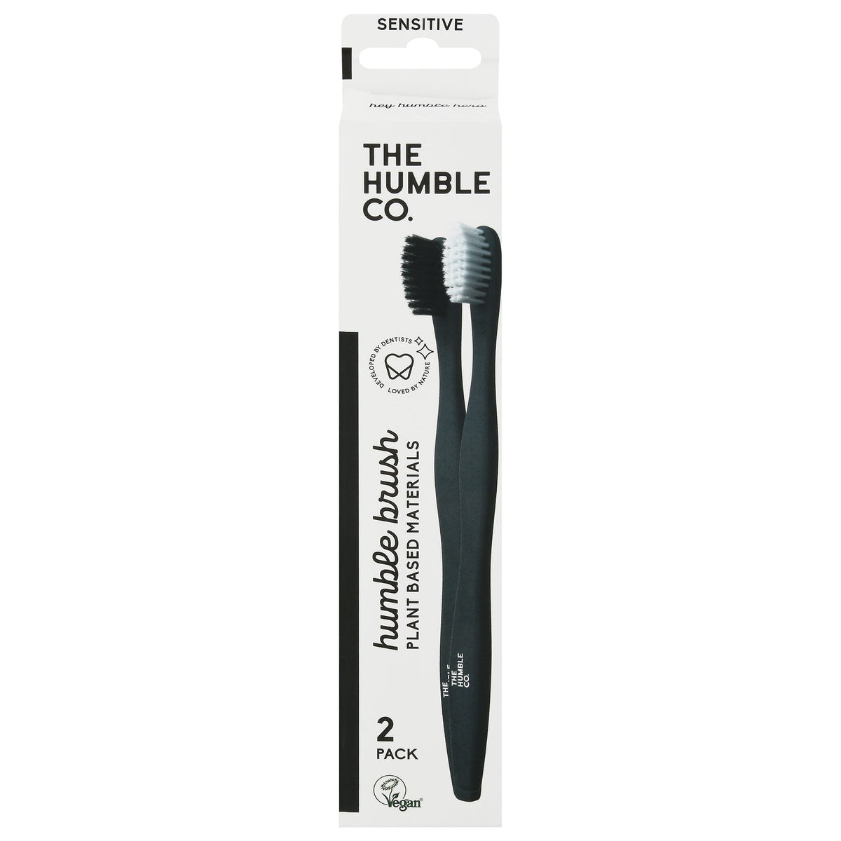 The Humble Co. Soft Plant-Based Toothbrushes, White & Black, 2 ct (Case of 6)