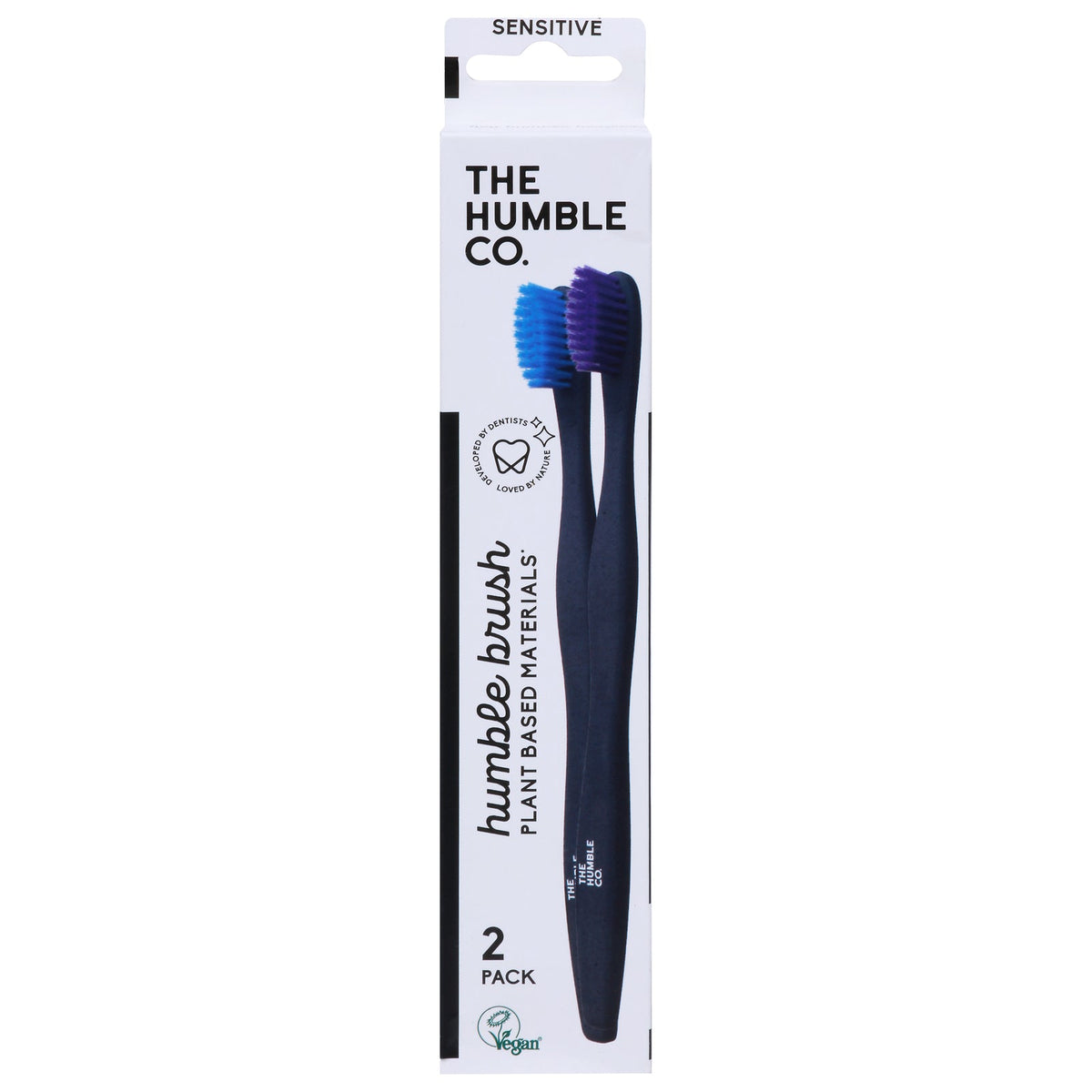 The Humble Co. Soft Toothbrush, Blue/Purple, 2 ct (Case of 6)