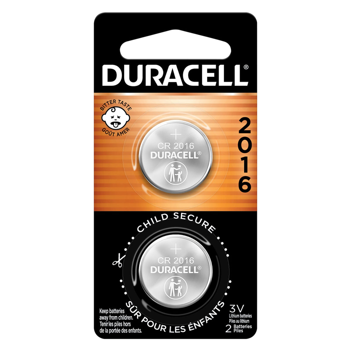 Duracell CR2016 Lithium Batteries, 2 ct (Case of 6)