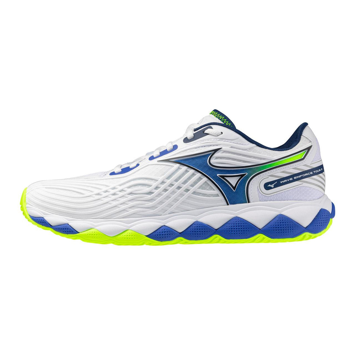 Mizuno Wave Enforce Tour 2 AC Men's Tennis Shoe in White-Dazzling Blue - product image
