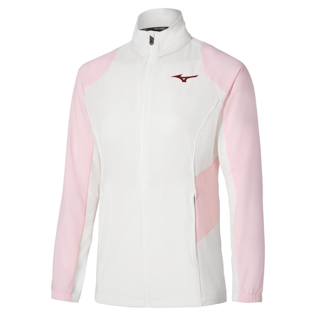 Mizuno Women's Shadow Tennis Jacket in White-Pinkesque - product image