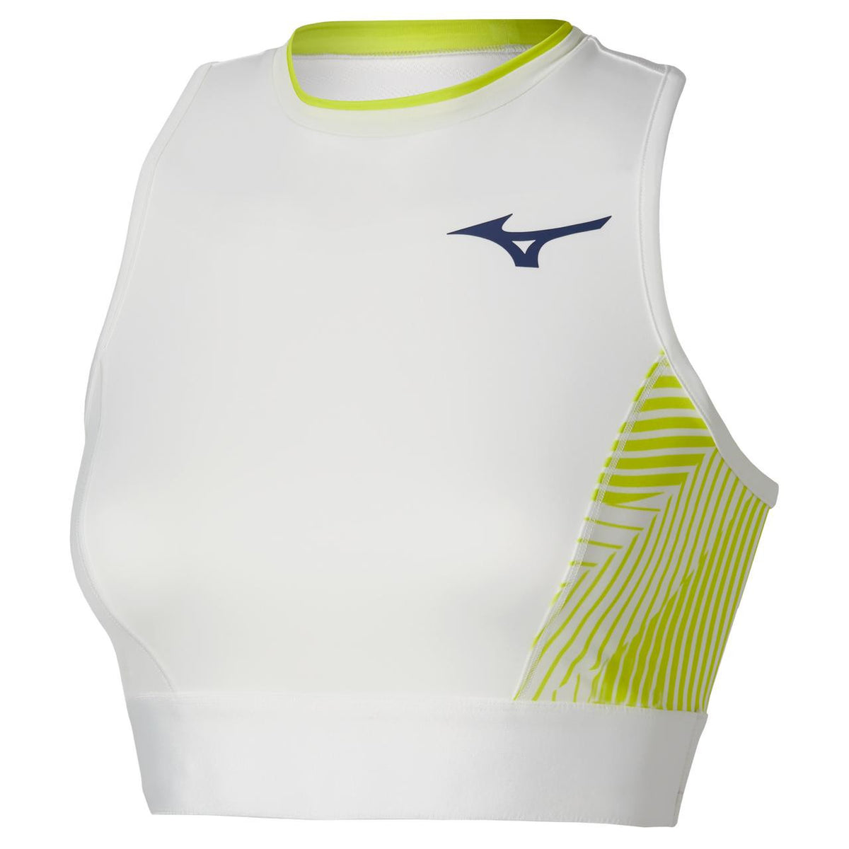 Mizuno Racquet Sports Women's Printed Crop Top in White-Yellow - product image