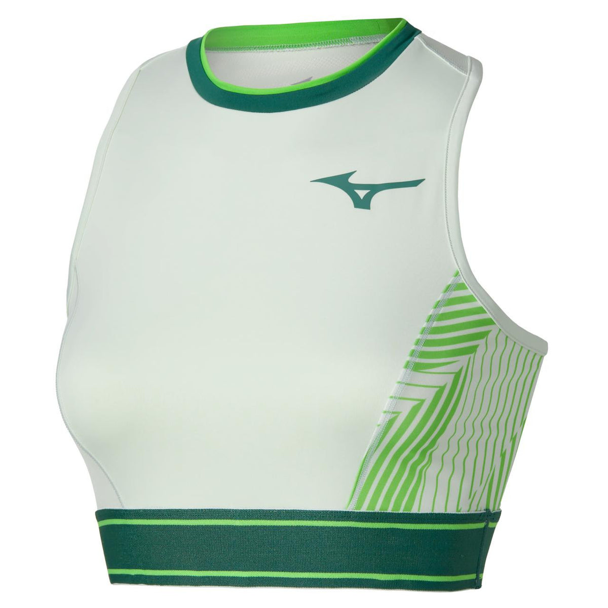 Mizuno Racquet Sports Women's Printed Crop Top in Phantom Green - product image