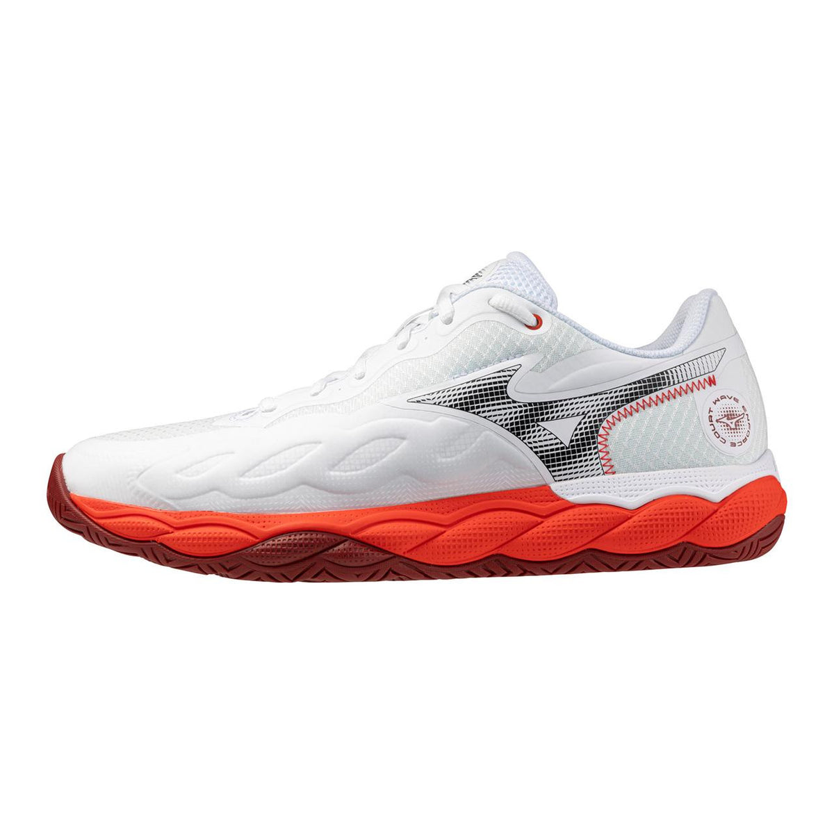 Mizuno Wave Enforce Court AC Men's Tennis Shoe in White-Fiery Red - product image