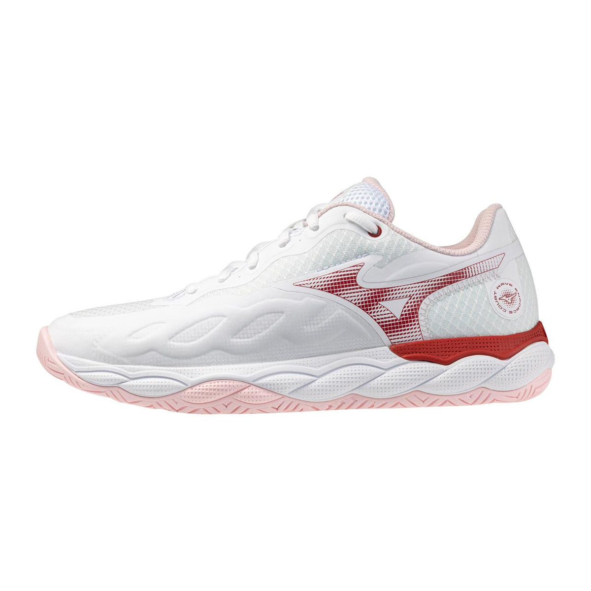 Mizuno Wave Enforce Court AC Women's Tennis Shoe in White-Pinkesque - product image