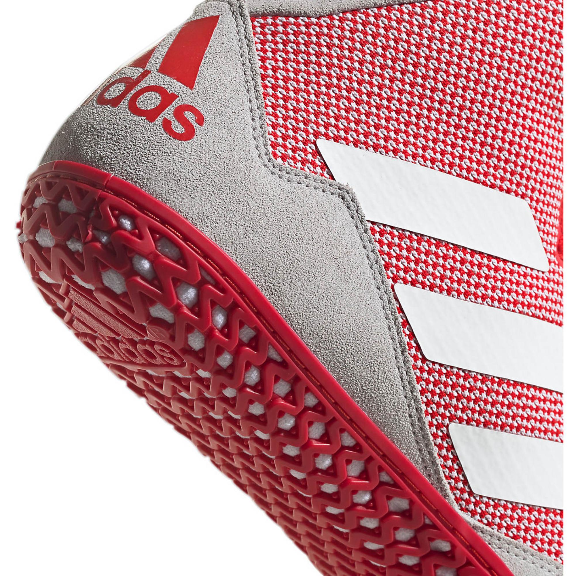 Adidas Mat Wizard 5 Red Grey White Wrestling Shoes FZ5382 – Great