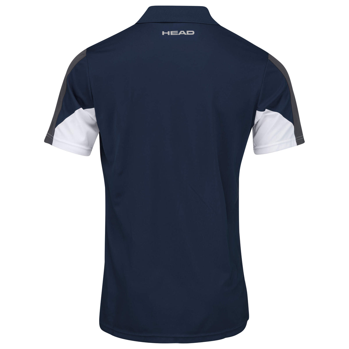 HEAD CLUB 22 Tech Mens Tennis Polo Shirt in Dark Blue - back view