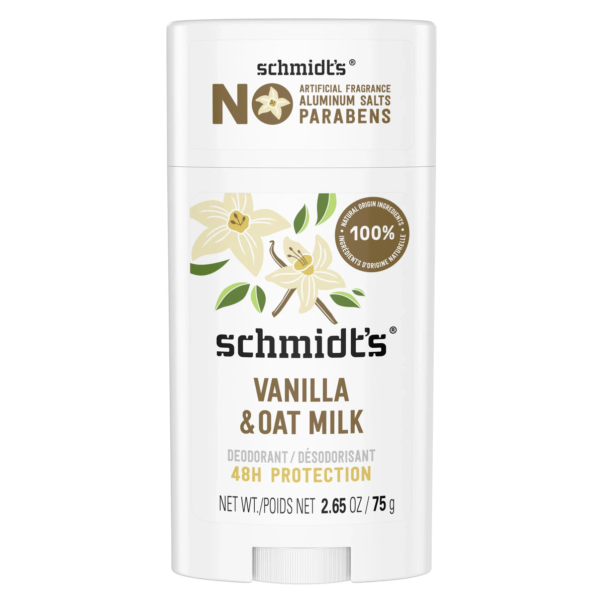 Schmidt's Vanilla Oatmilk Deodorant Stick, 2.65 oz