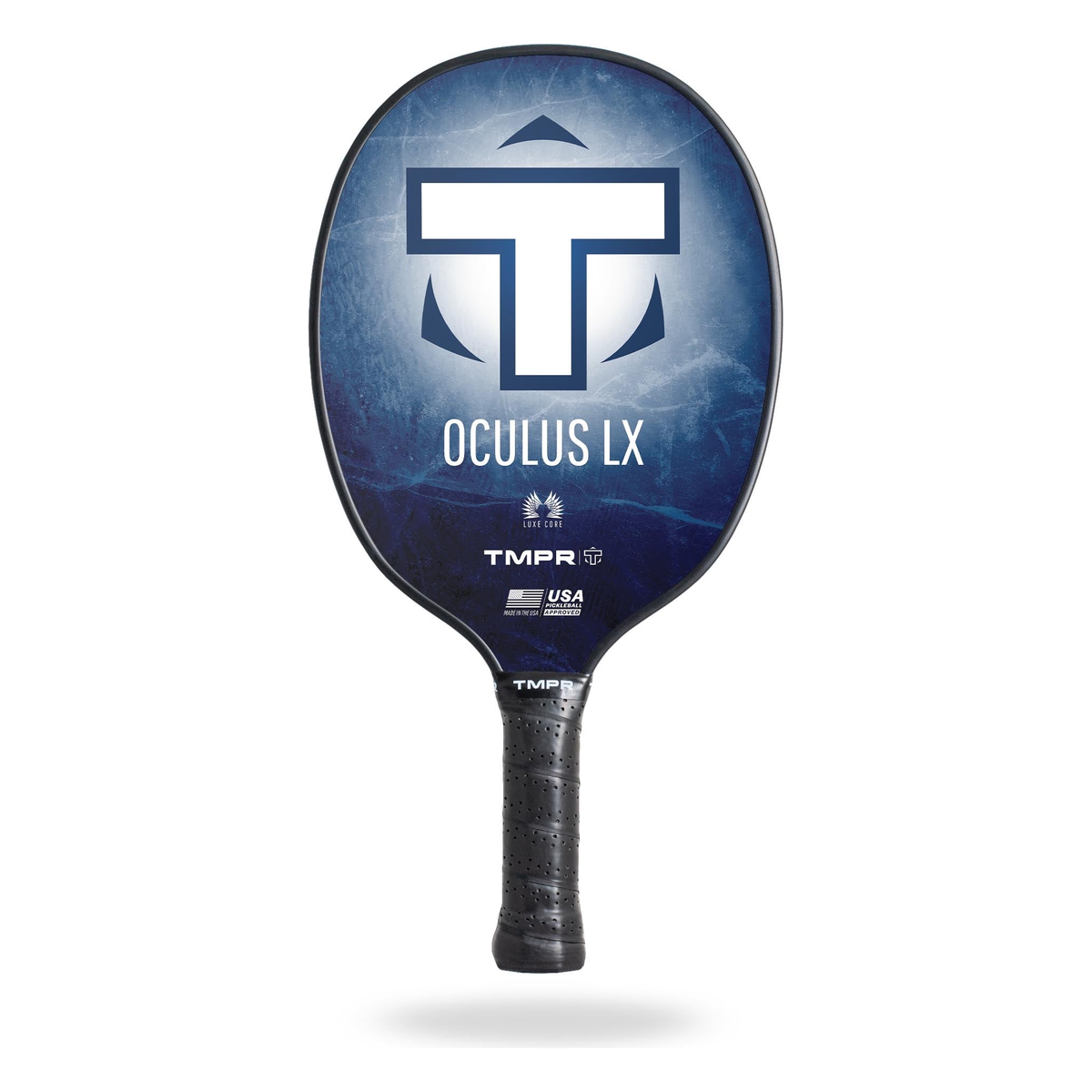 TMPR Oculus LX Pickleball Paddle in Indigo Ice Black Trim - Front View