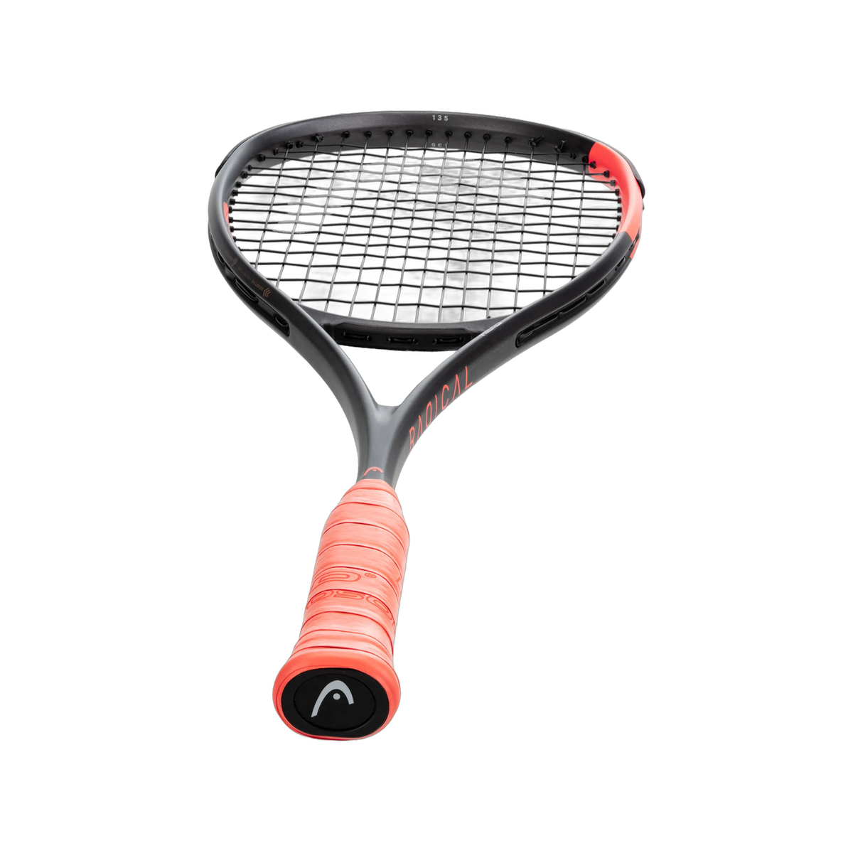 Head Radical 135 2026 Squash Racquet in Black/Orange - grip detail