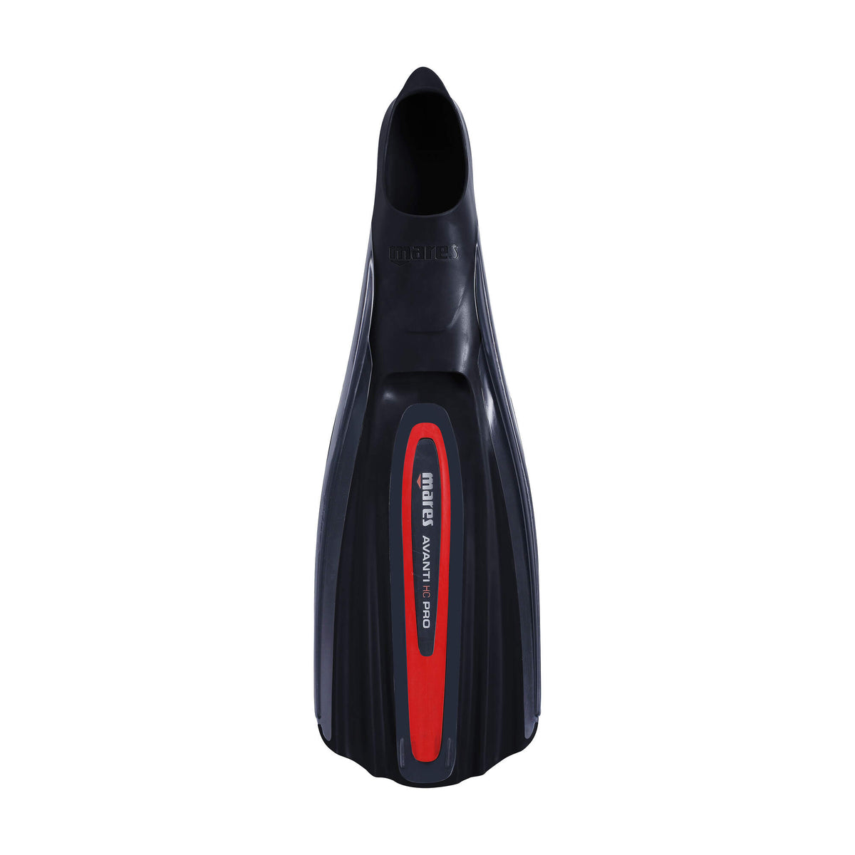 Mares Avanti HC Pro Full Foot Diving Fins in Black/Red - top view
