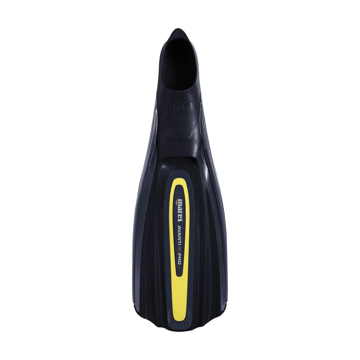 Mares Avanti HC Pro Full Foot Diving Fins in Black/Yellow - top view