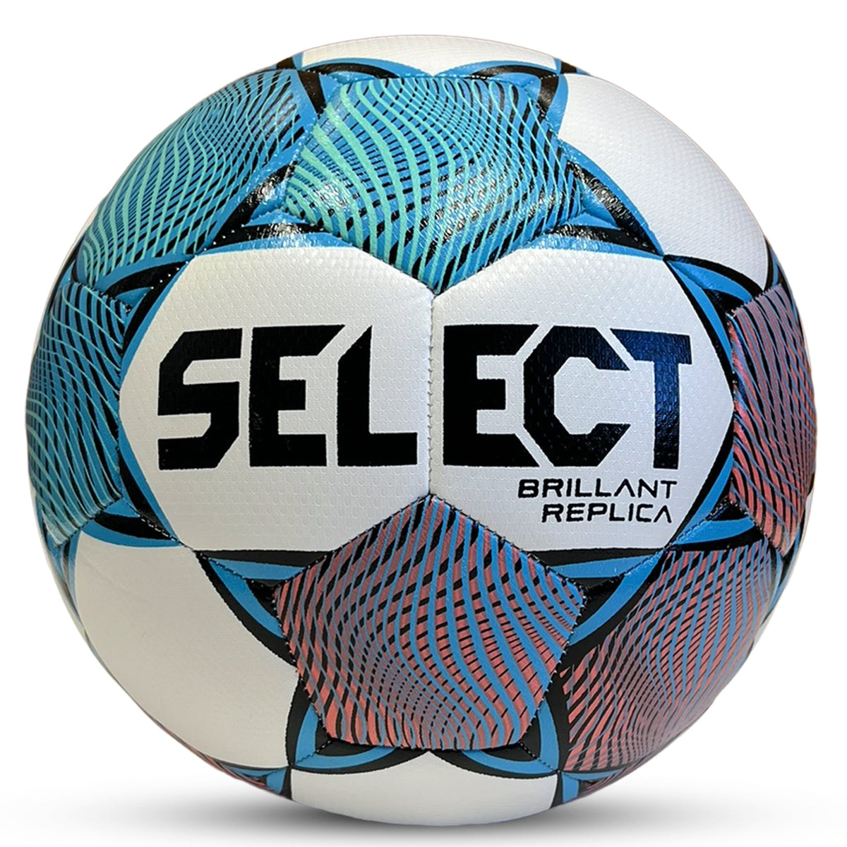 Select Brillant Replica USL v26 Soccer Ball, Official 2026 Replica in White/Blue/Pink - Front View