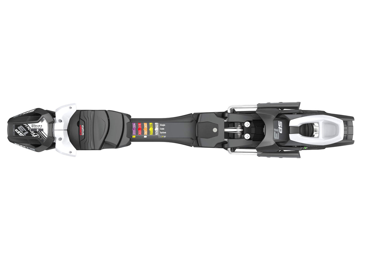 Tyrolia SP 13 GW Ski Binding, Solid Black/White, 95 mm Brake - side view