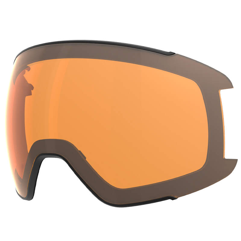 HEAD MAGNIFY 5K Ski Goggles with Spare Lens, Chrome White in Orange - spare lens