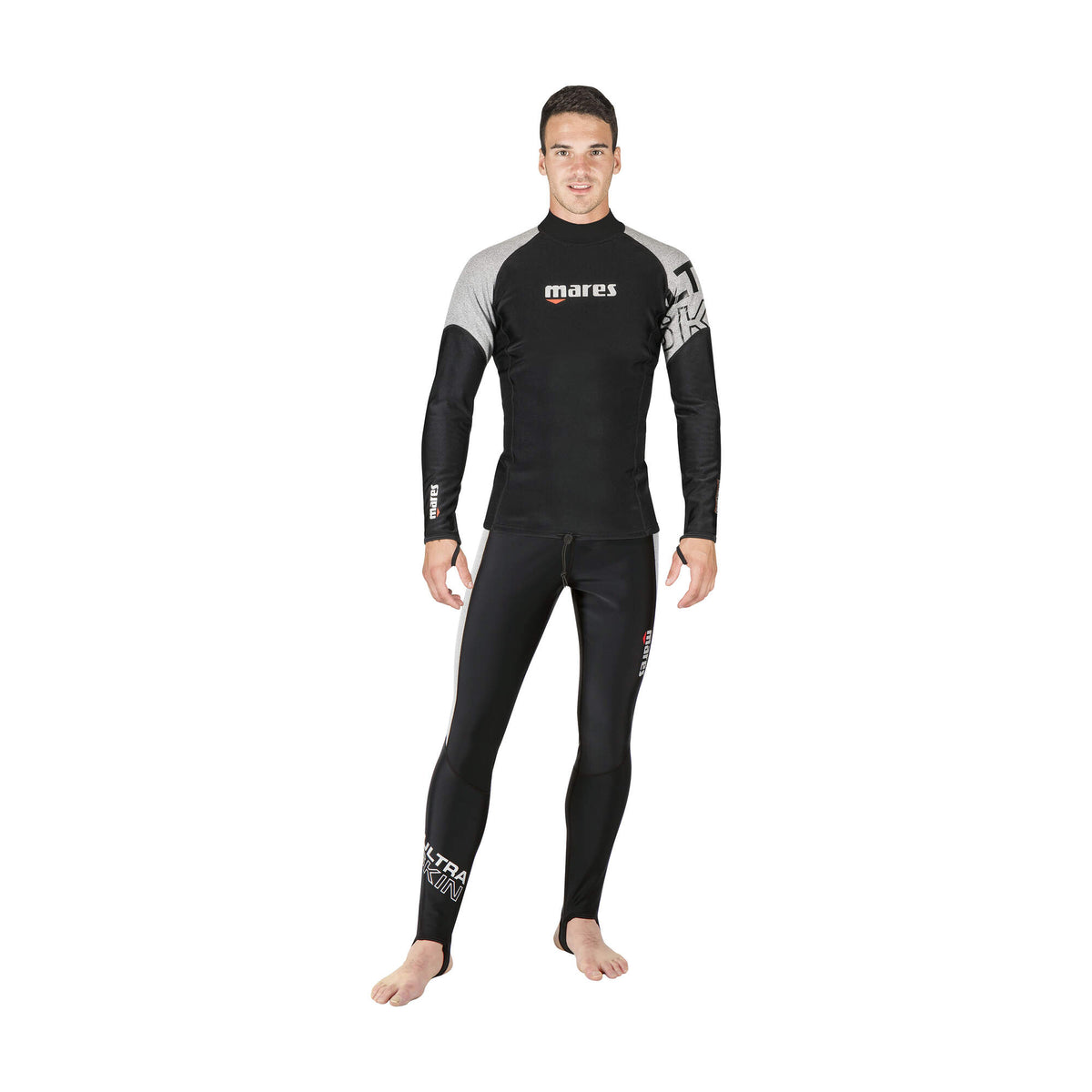Mares Ultra Skin Long Dive Pants Mens, Black and Grey - lifestyle