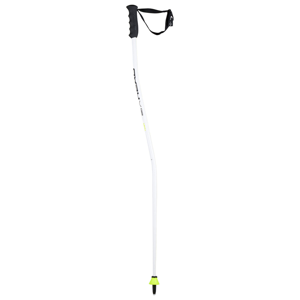 HEAD Worldcup SG Junior Race Ski Poles, White/Black, 105 cm in White - angle view