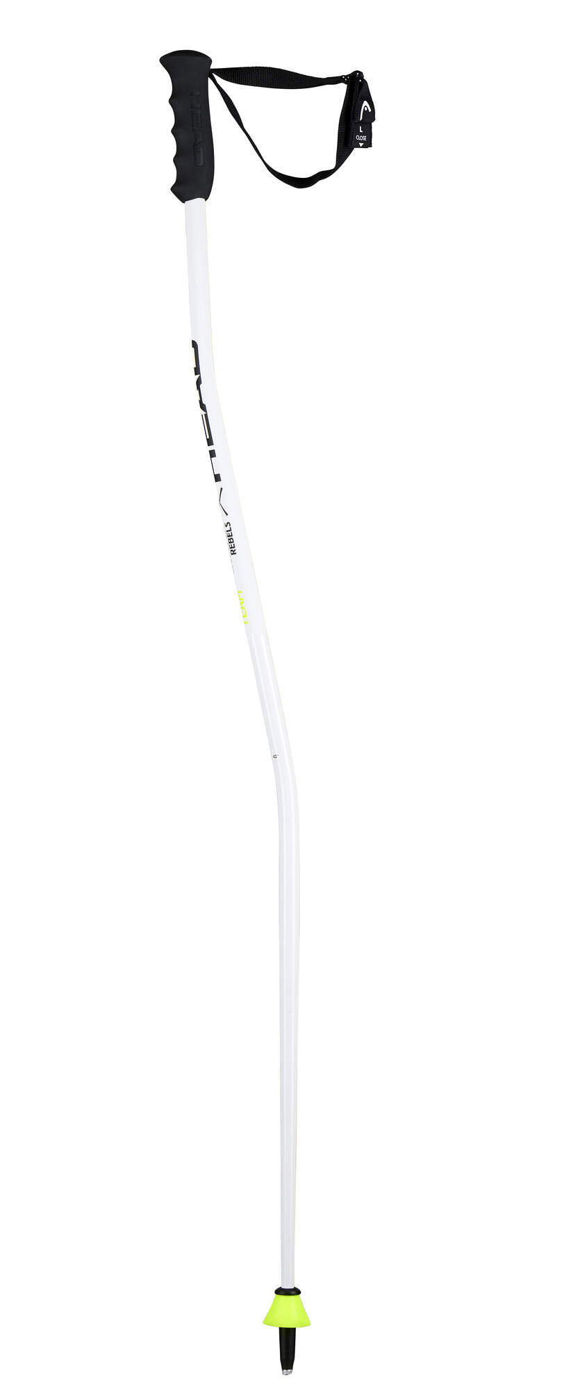 HEAD Worldcup SG Junior Race Ski Poles, White/Black, 105 cm in White - full length view