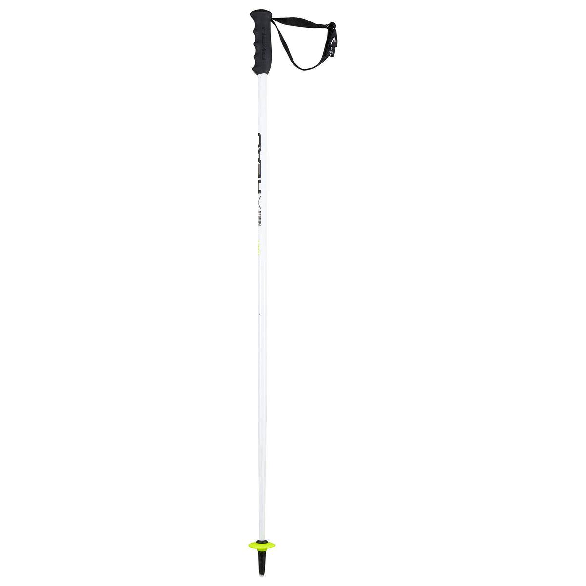 HEAD Worldcup SL Junior Race Ski Poles, White/Black, 105 cm in White - full length view