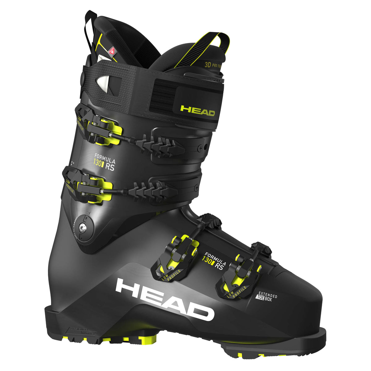 HEAD FORMULA RS 130 GW Ski Boots, Black/Yellow in Black - side view