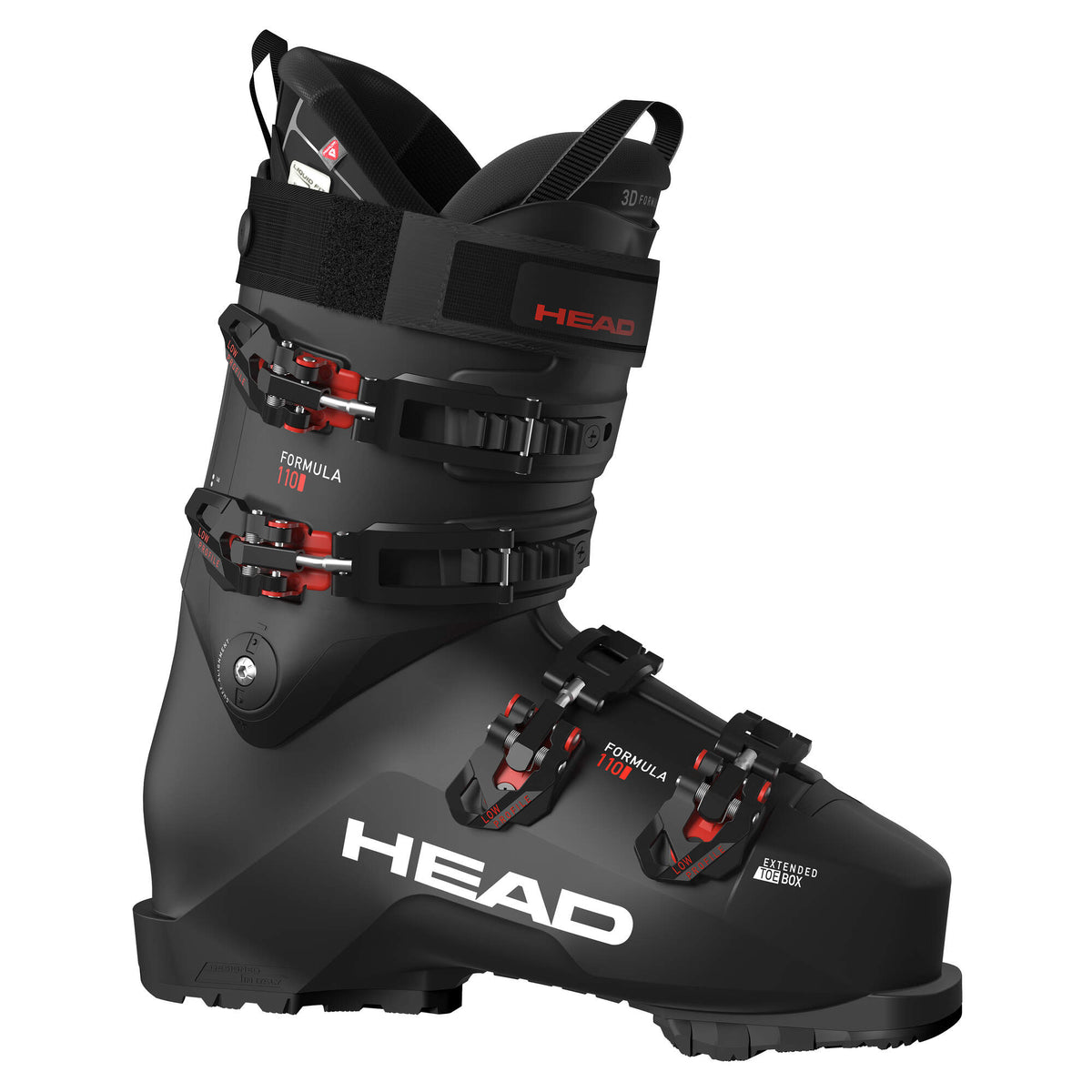 HEAD FORMULA 110 GW Ski Boots, Black/Red in Black/Red - side view