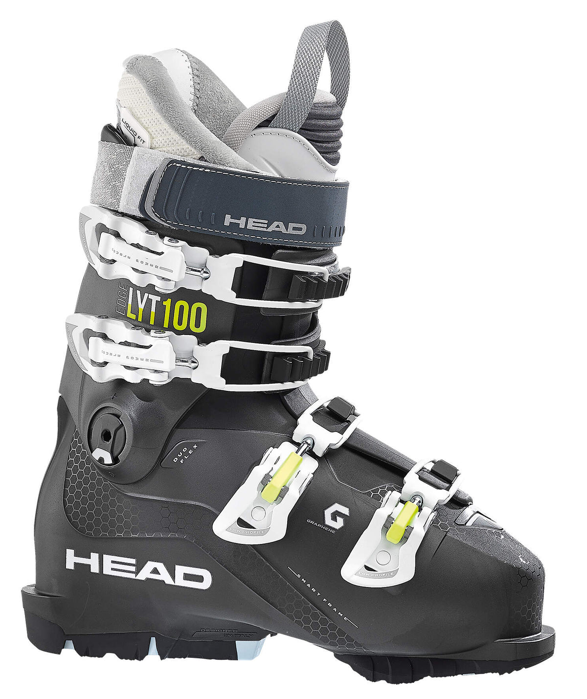 HEAD EDGE LYT 100 W GW Womens Ski Boots, Anthracite in Gray - side view