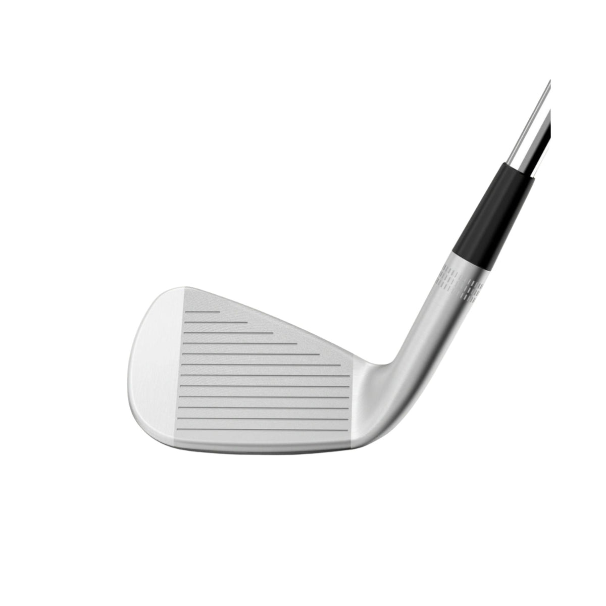 Wilson Golf Staff Model CB iron featuring a forged cavity-back design with a satin chrome finish for added forgiveness and precision shot control.