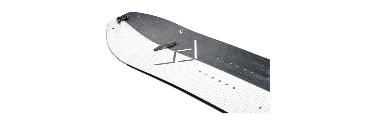 HEAD VOY Splitboard with Climbing Skins, 146 cm in White - tip detail