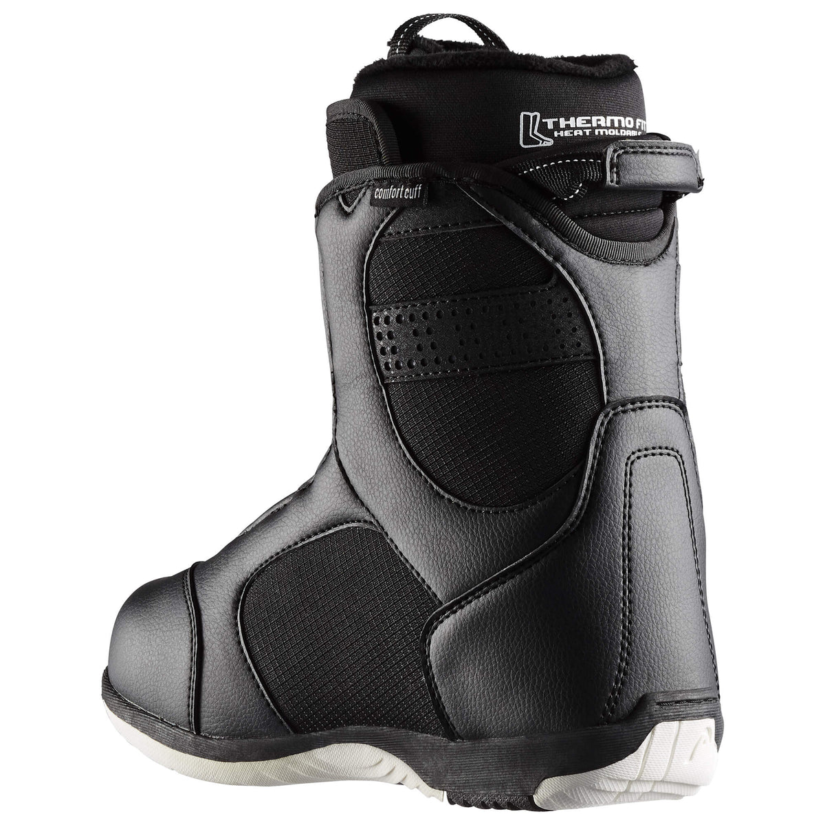 HEAD FH BOA Youth Snowboard Boots, Black, 25.5 in Black - back angle view
